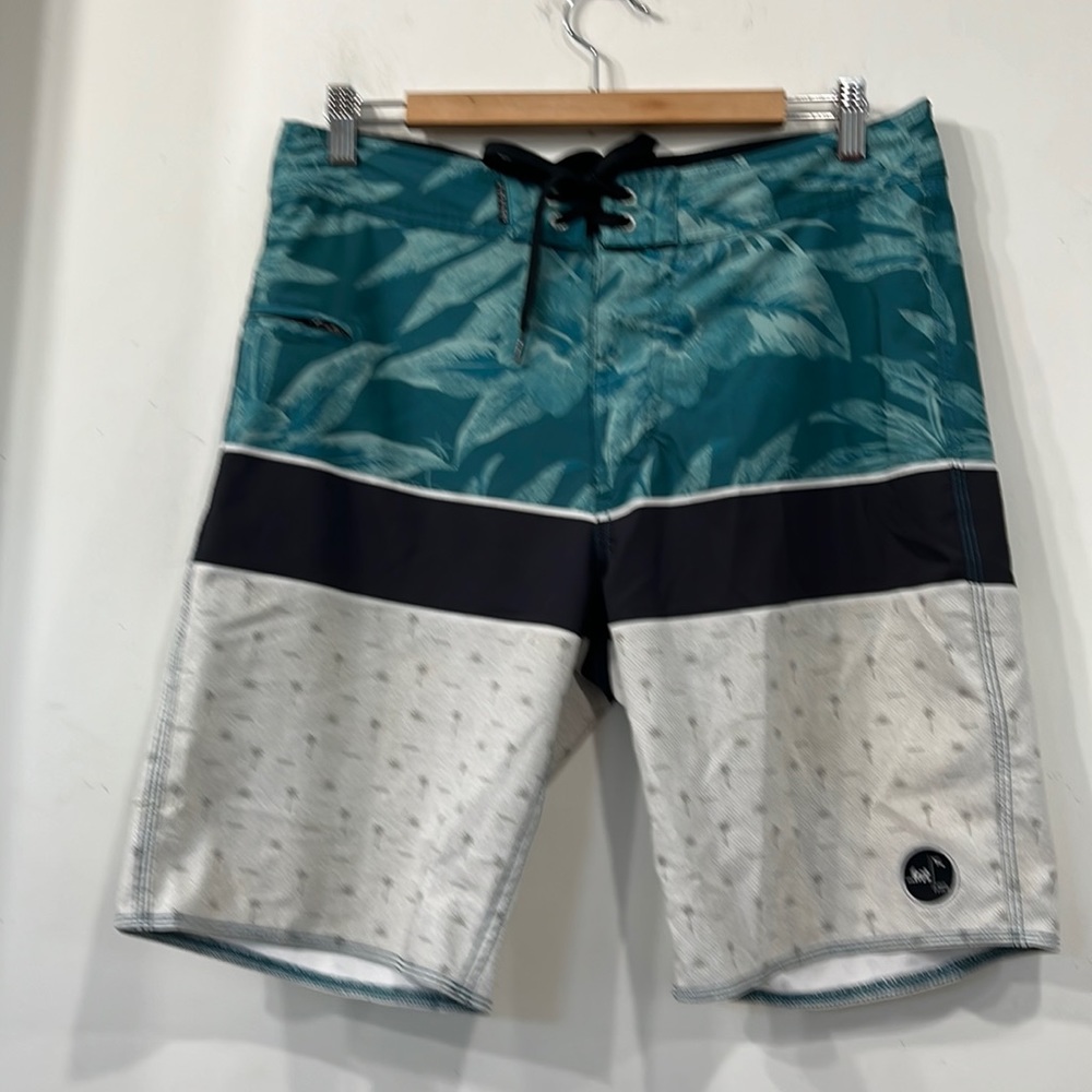 Lost Boardshort 10” Palm Green Front Tie 32